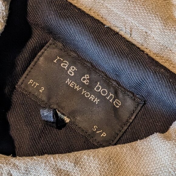 Rag & Bone Men Fit 2 Poplin Button Down Shirt Slim In Olive Green Size S - Picture 5 of 8